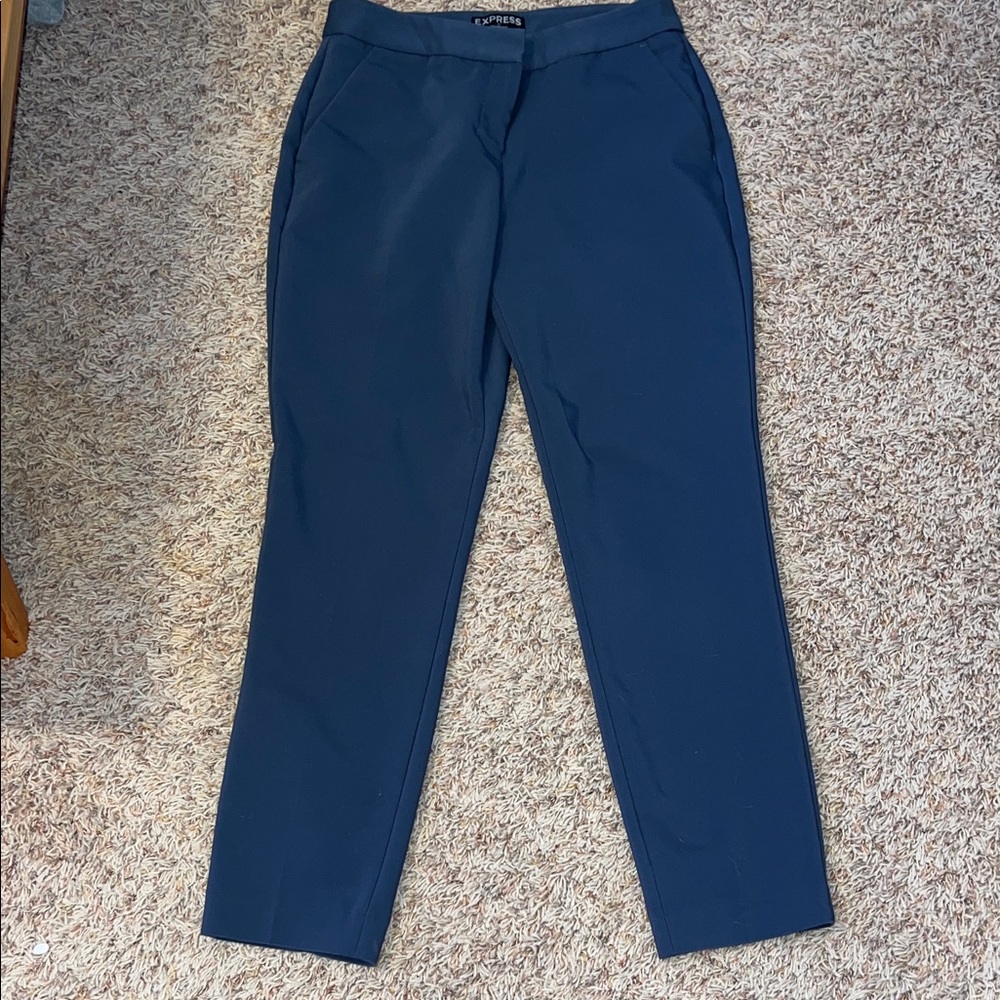 Express Navy Women's Slim Ankle Trousers